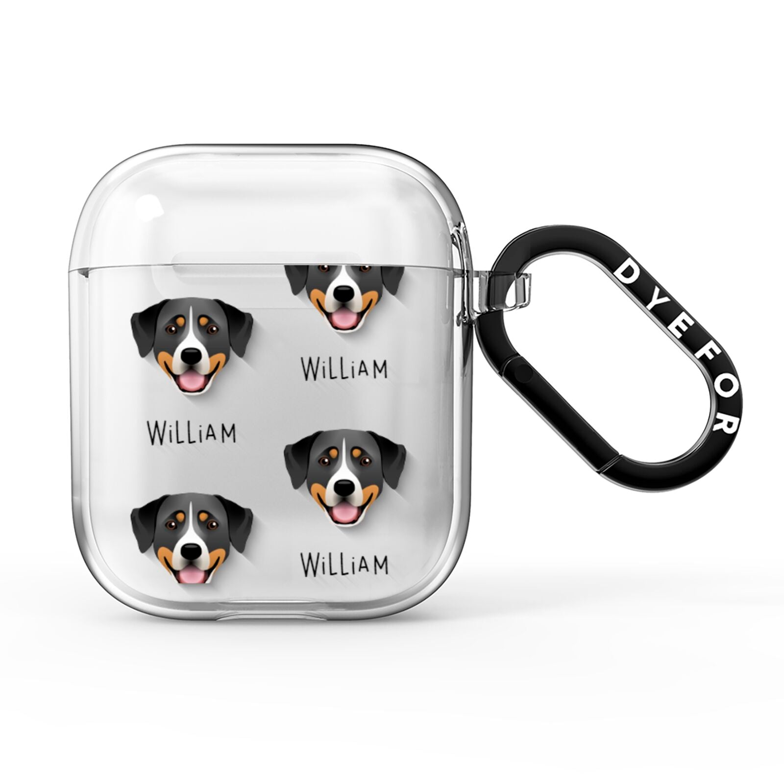 Greater Swiss Mountain Dog Icon with Name AirPods Clear Case