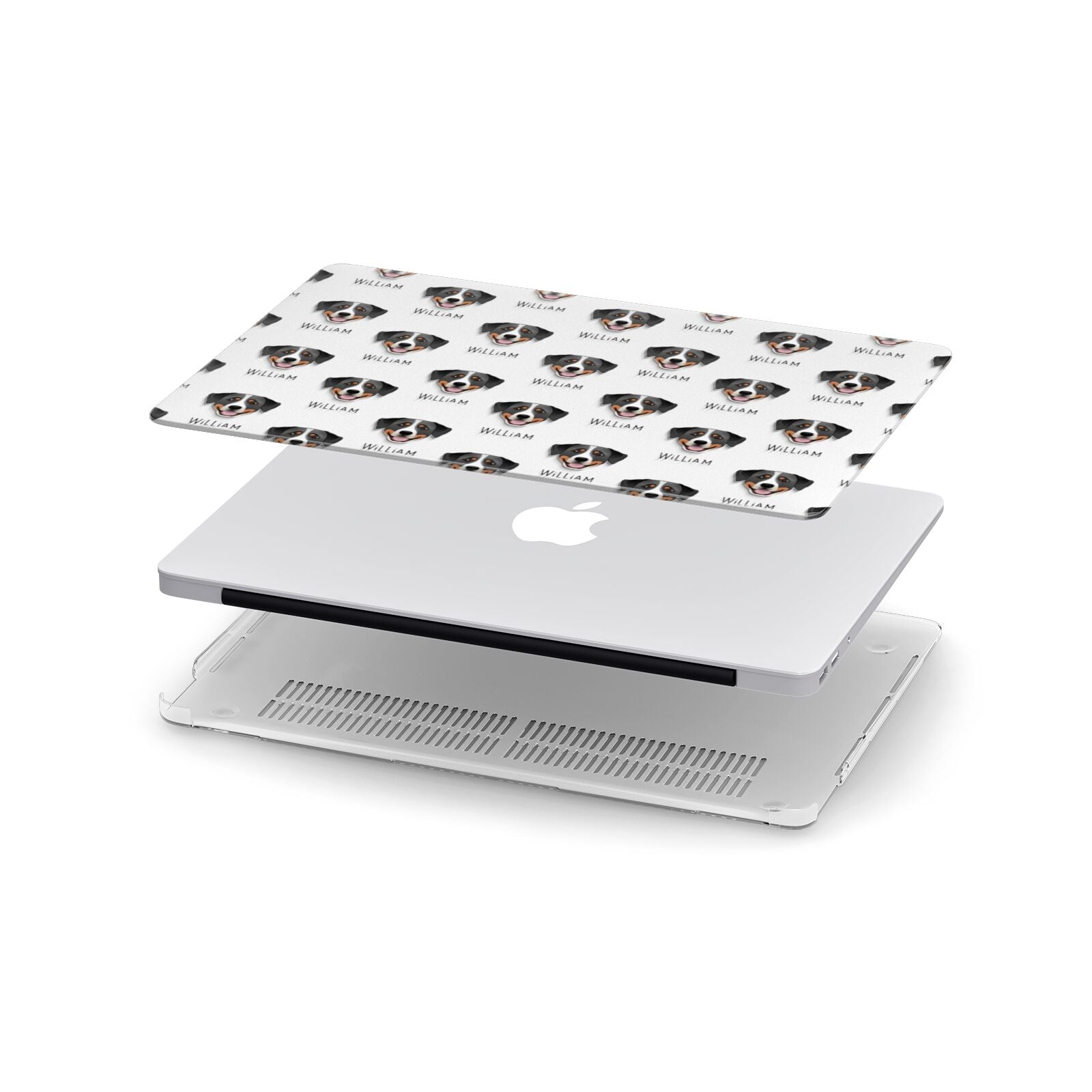 Greater Swiss Mountain Dog Icon with Name Apple MacBook Case in Detail