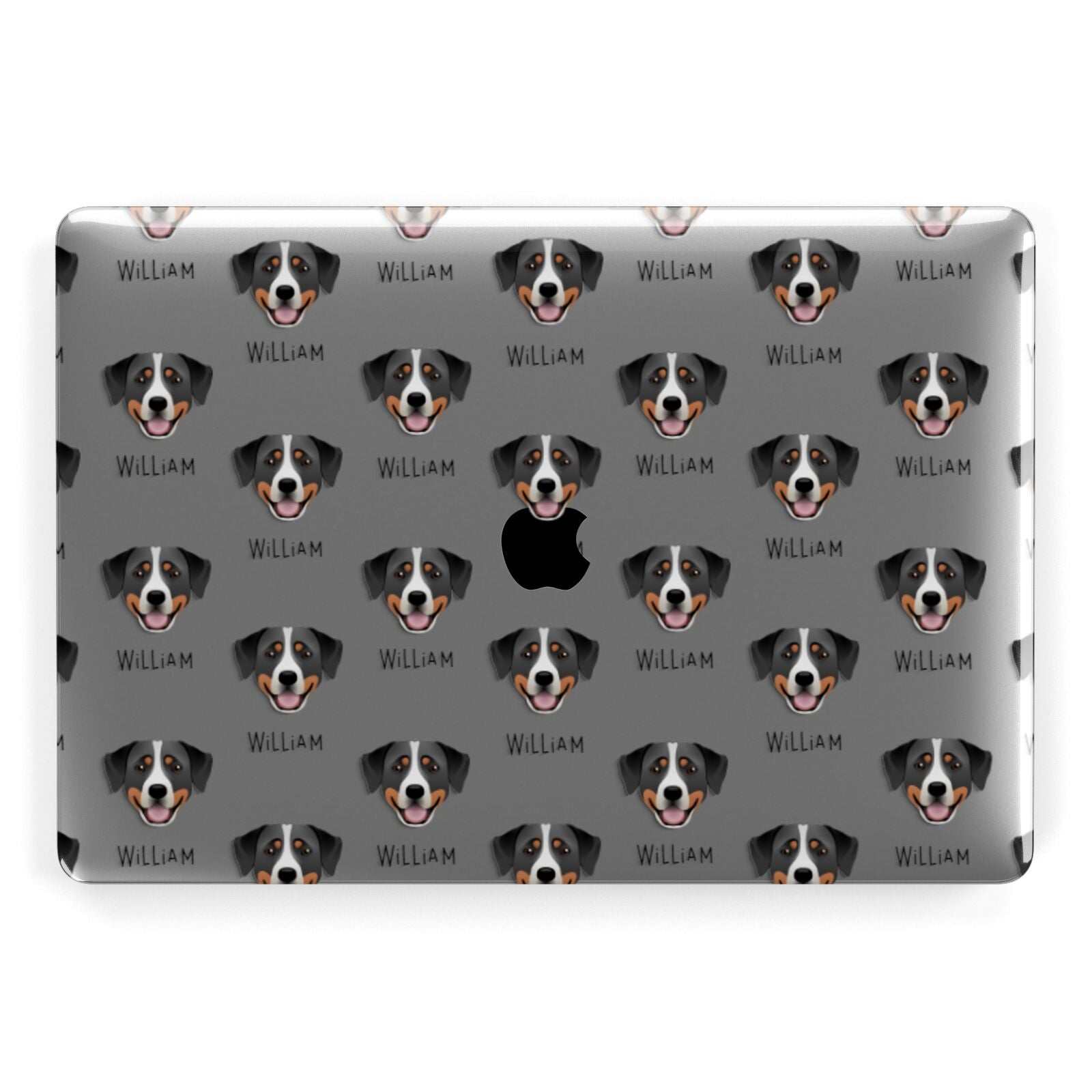 Greater Swiss Mountain Dog Icon with Name Apple MacBook Case