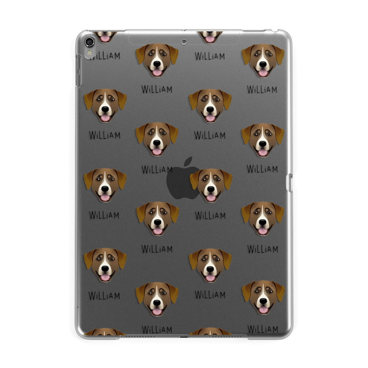 Greater Swiss Mountain Dog Icon with Name Apple iPad Grey Case