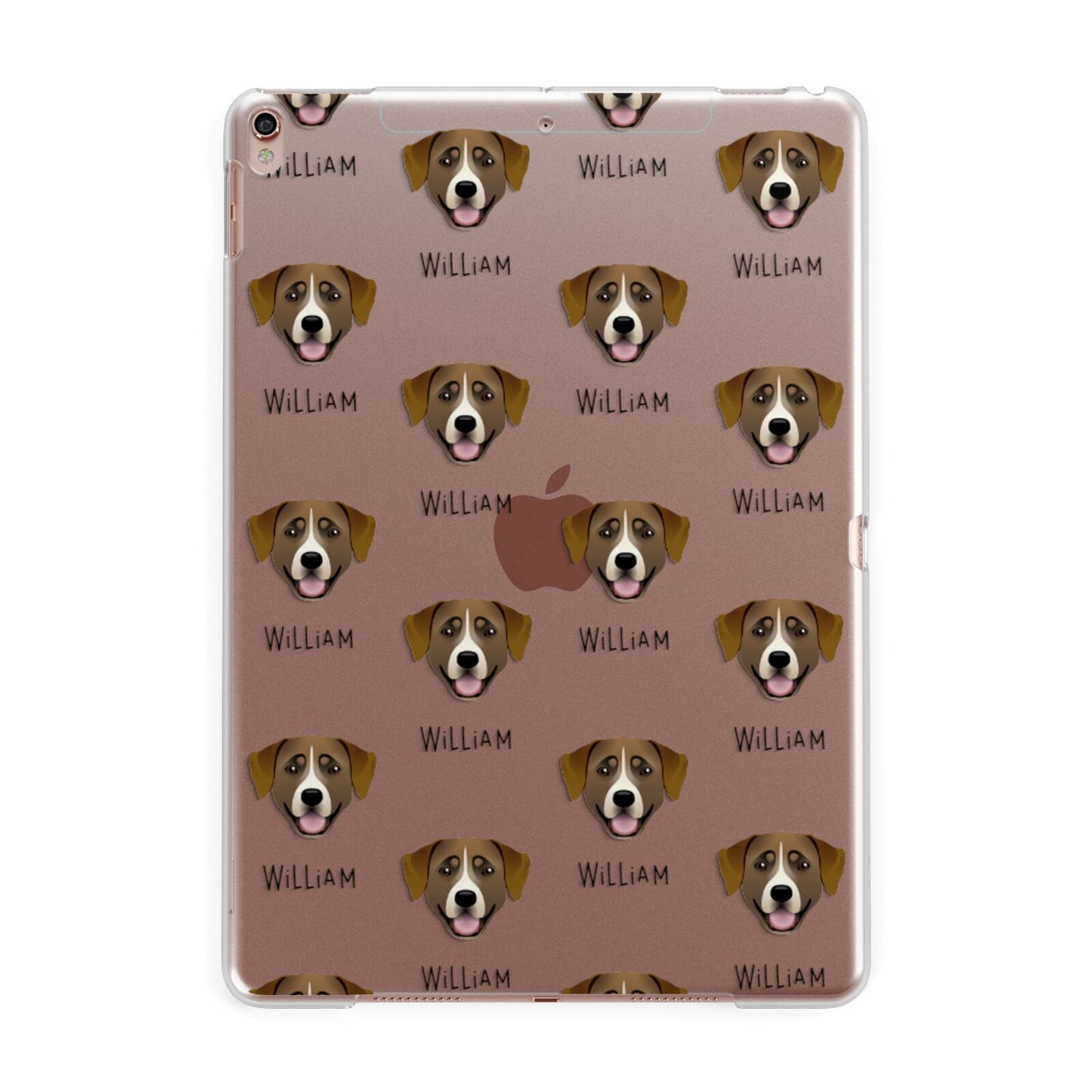 Greater Swiss Mountain Dog Icon with Name Apple iPad Rose Gold Case