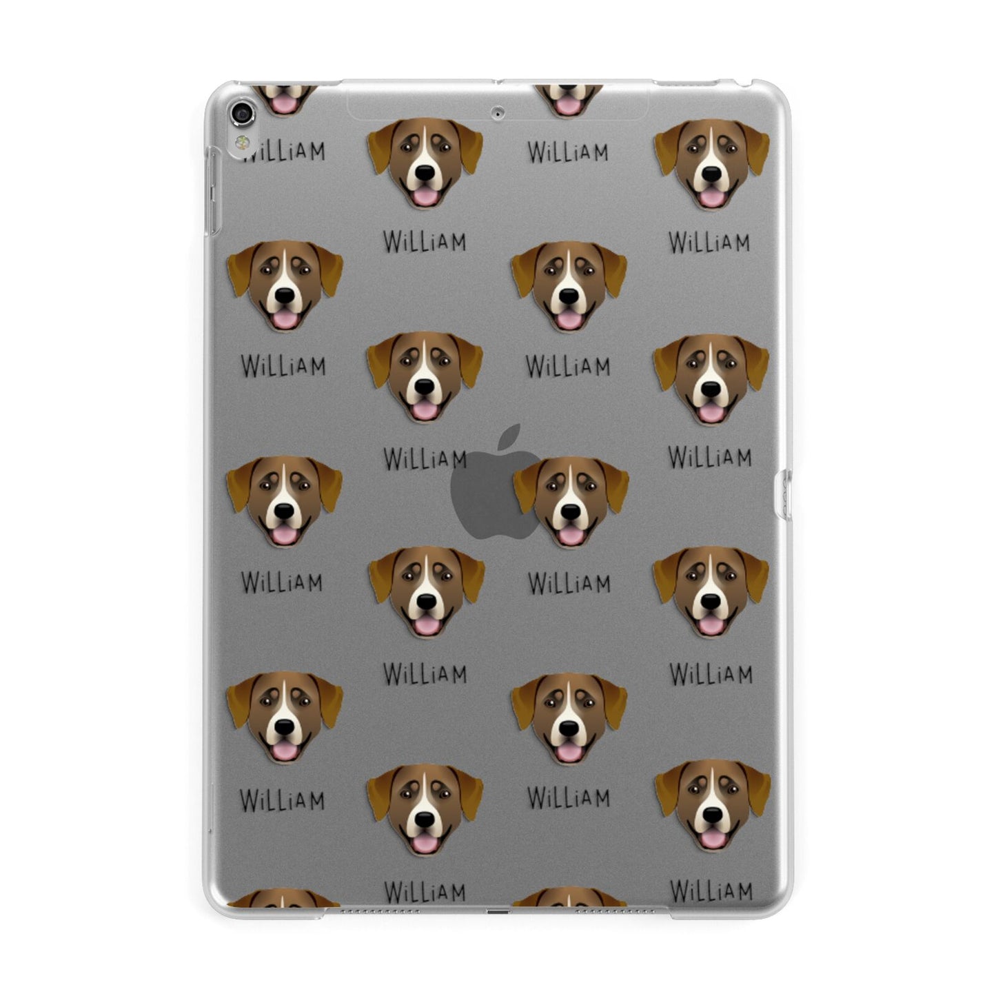 Greater Swiss Mountain Dog Icon with Name Apple iPad Silver Case