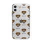 Greater Swiss Mountain Dog Icon with Name Apple iPhone 11 in White with Bumper Case