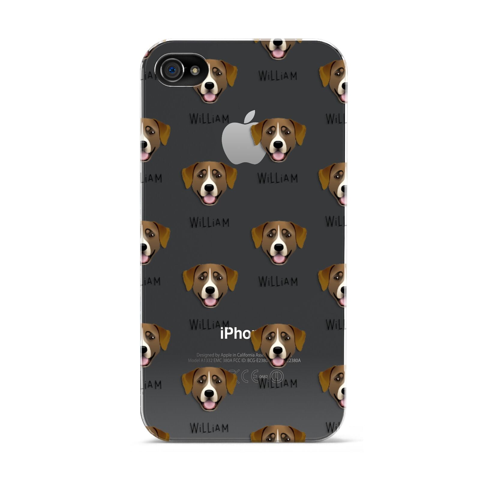 Greater Swiss Mountain Dog Icon with Name Apple iPhone 4s Case