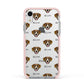 Greater Swiss Mountain Dog Icon with Name Apple iPhone XR Impact Case Pink Edge on Silver Phone