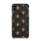Greater Swiss Mountain Dog Icon with Name Apple iPhone Xs Max Impact Case Black Edge on Black Phone