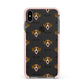 Greater Swiss Mountain Dog Icon with Name Apple iPhone Xs Max Impact Case Pink Edge on Black Phone