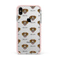 Greater Swiss Mountain Dog Icon with Name Apple iPhone Xs Max Impact Case Pink Edge on Silver Phone