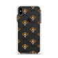 Greater Swiss Mountain Dog Icon with Name Apple iPhone Xs Max Impact Case White Edge on Black Phone
