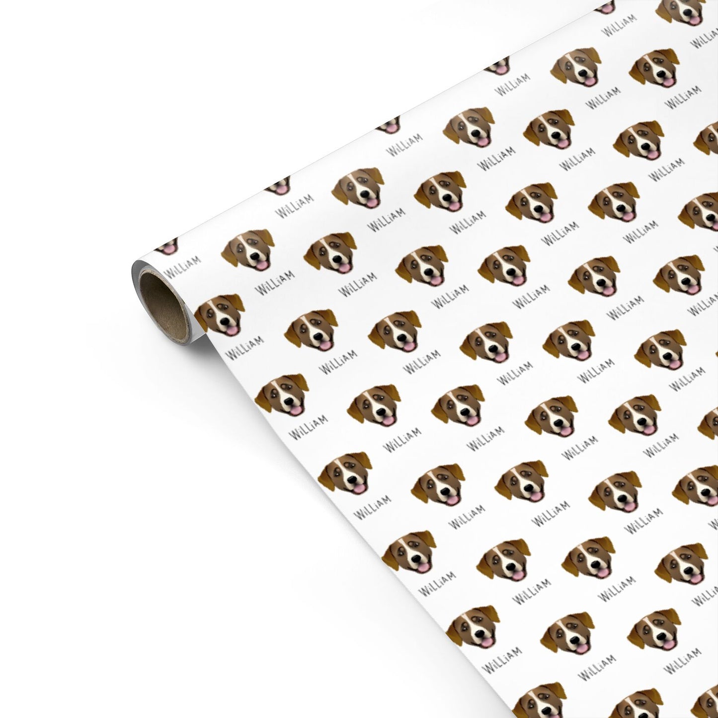 Greater Swiss Mountain Dog Icon with Name Personalised Gift Wrap