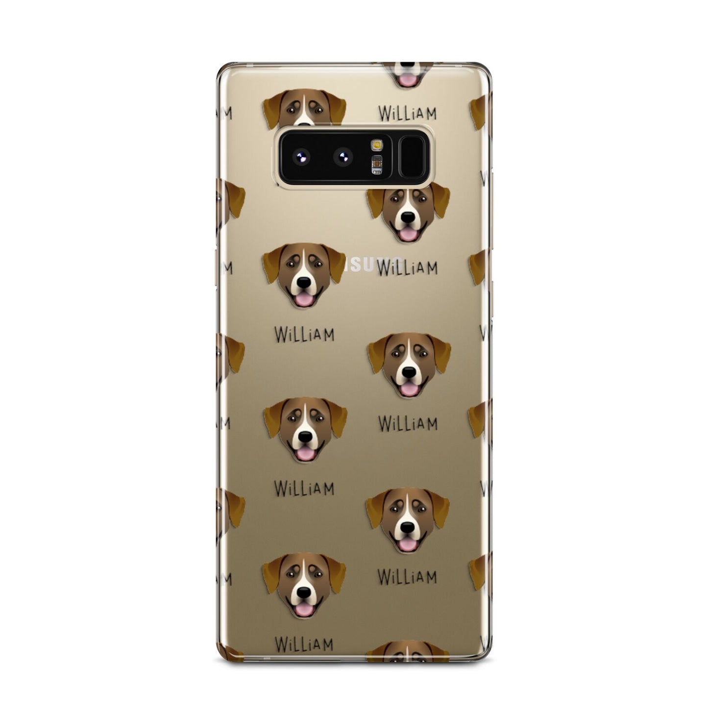 Greater Swiss Mountain Dog Icon with Name Samsung Galaxy Note 8 Case