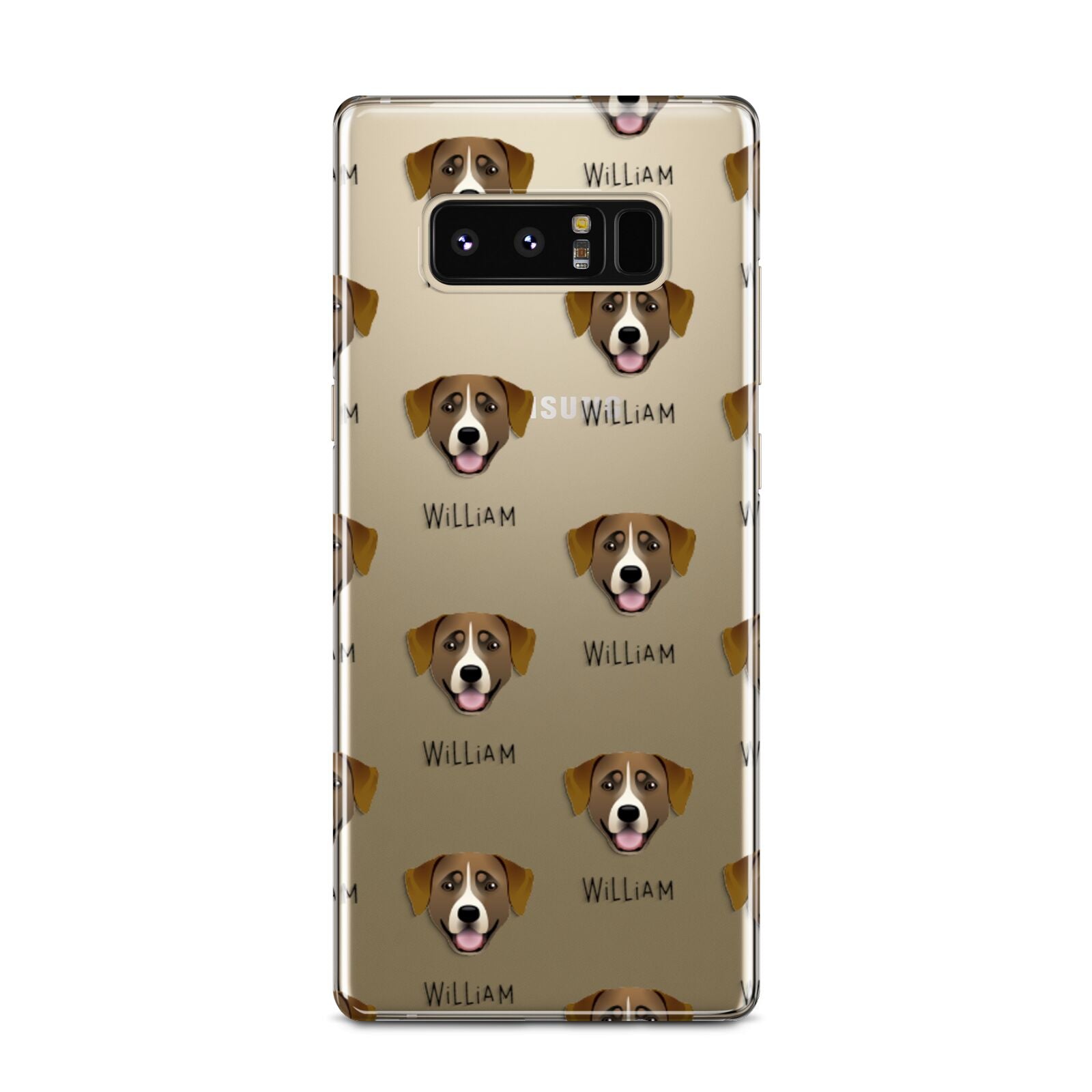 Greater Swiss Mountain Dog Icon with Name Samsung Galaxy Note 8 Case