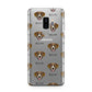 Greater Swiss Mountain Dog Icon with Name Samsung Galaxy S9 Plus Case on Silver phone