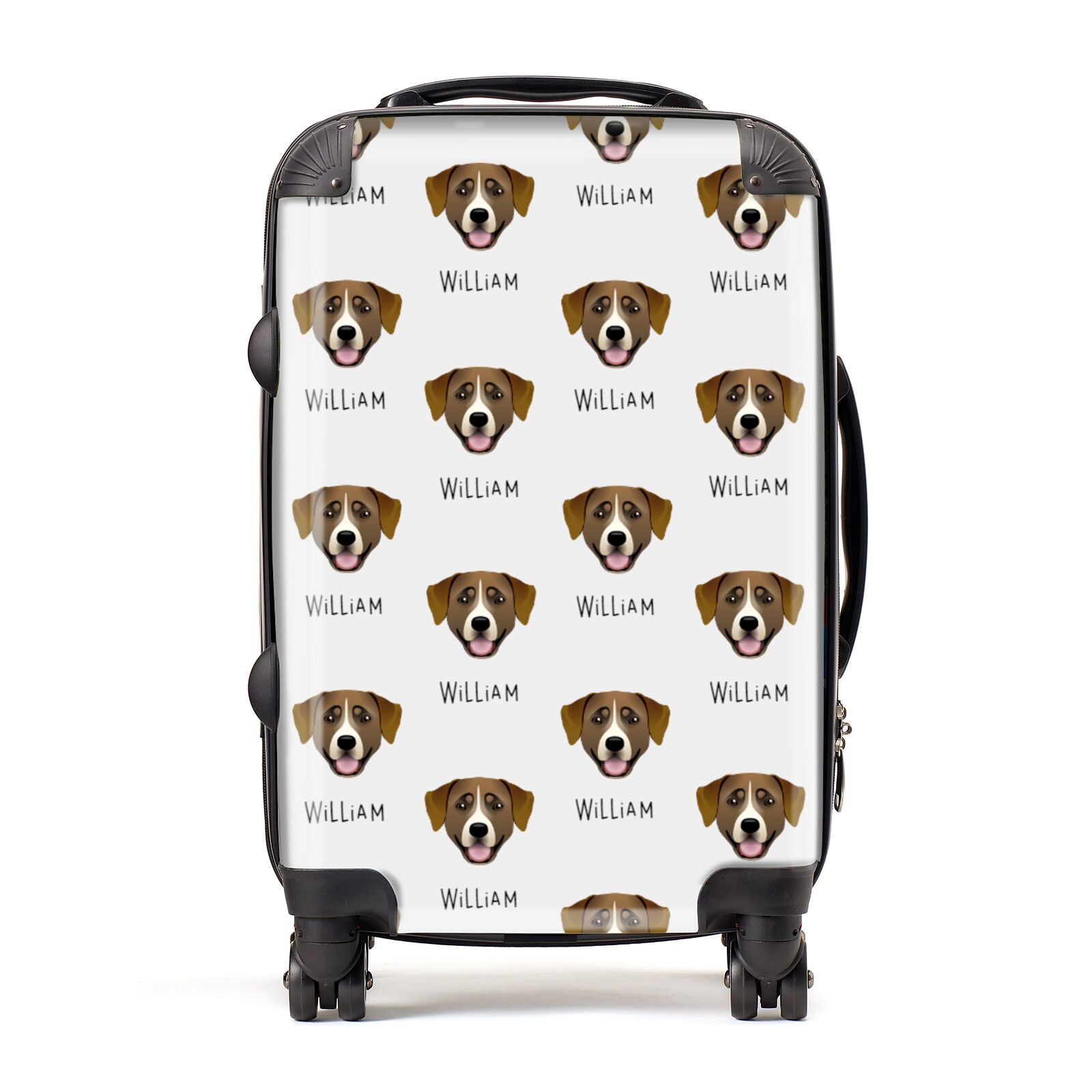 Greater Swiss Mountain Dog Icon with Name Suitcase