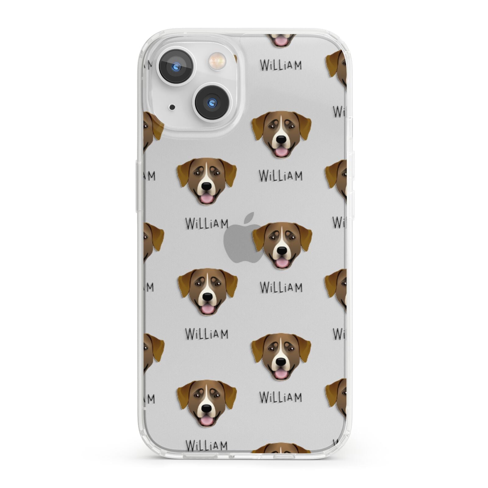 Greater Swiss Mountain Dog Icon with Name iPhone 13 Clear Bumper Case