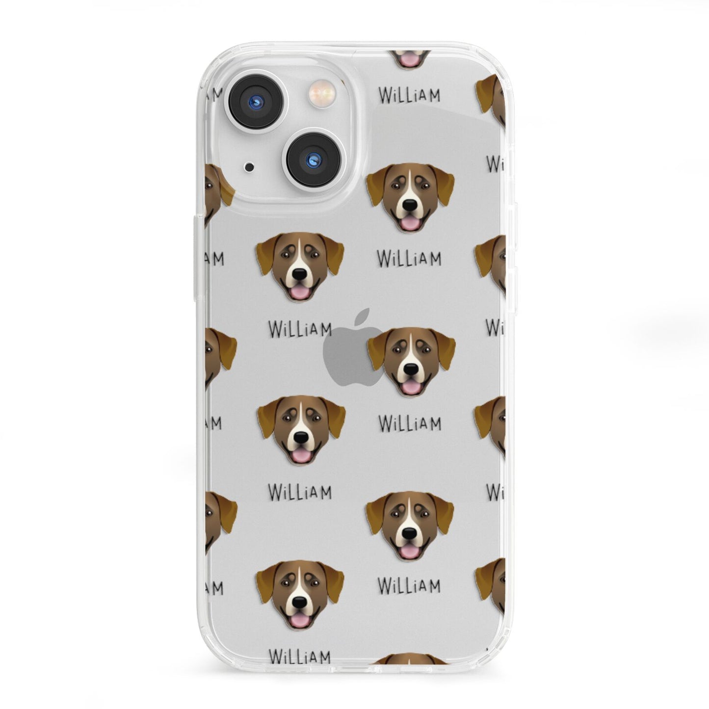 Greater Swiss Mountain Dog Icon with Name iPhone 13 Mini Clear Bumper Case