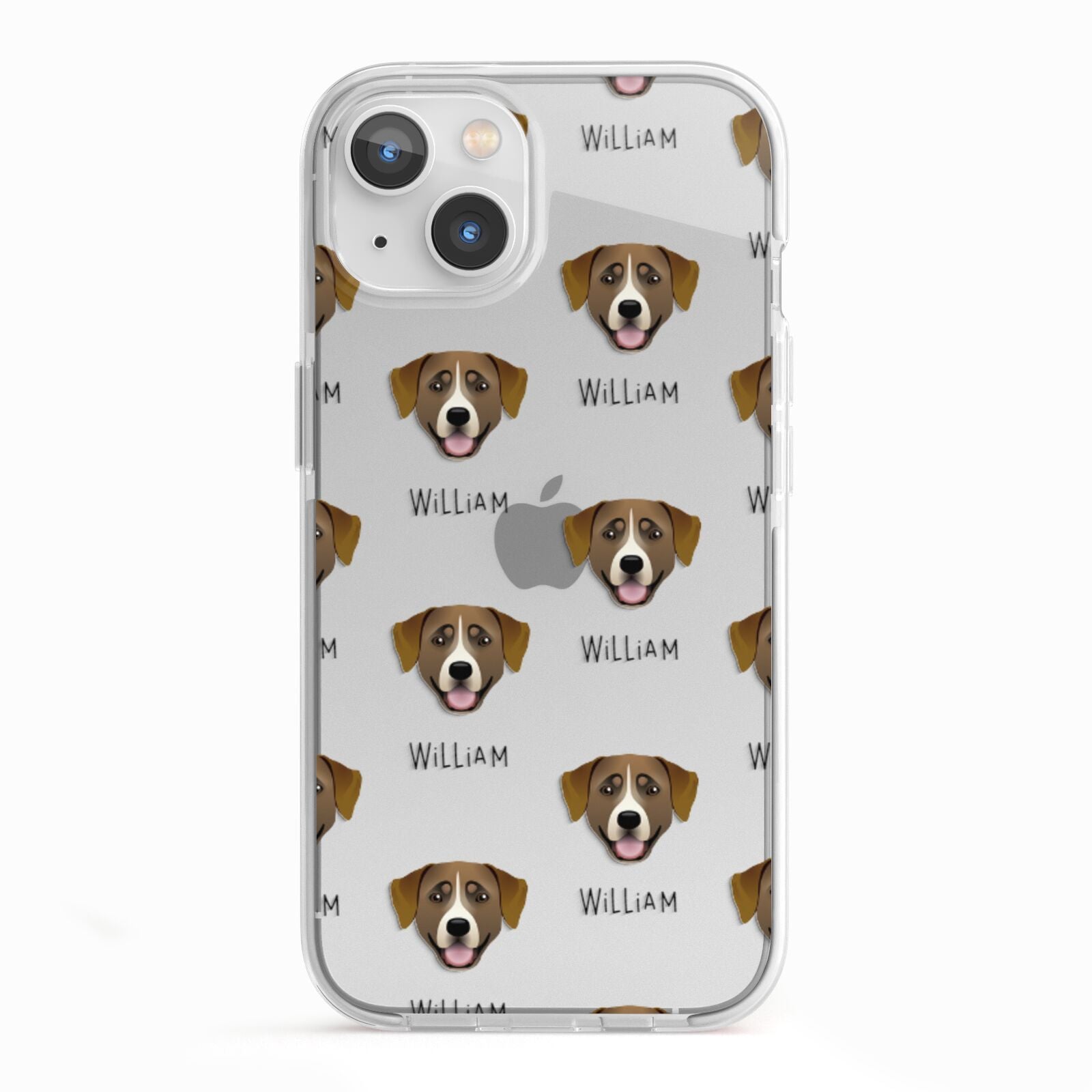 Greater Swiss Mountain Dog Icon with Name iPhone 13 TPU Impact Case with White Edges