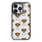 Greater Swiss Mountain Dog Icon with Name iPhone 14 Pro Black Impact Case on Silver phone
