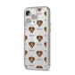 Greater Swiss Mountain Dog Icon with Name iPhone 14 Pro Max Clear Tough Case Silver Angled Image