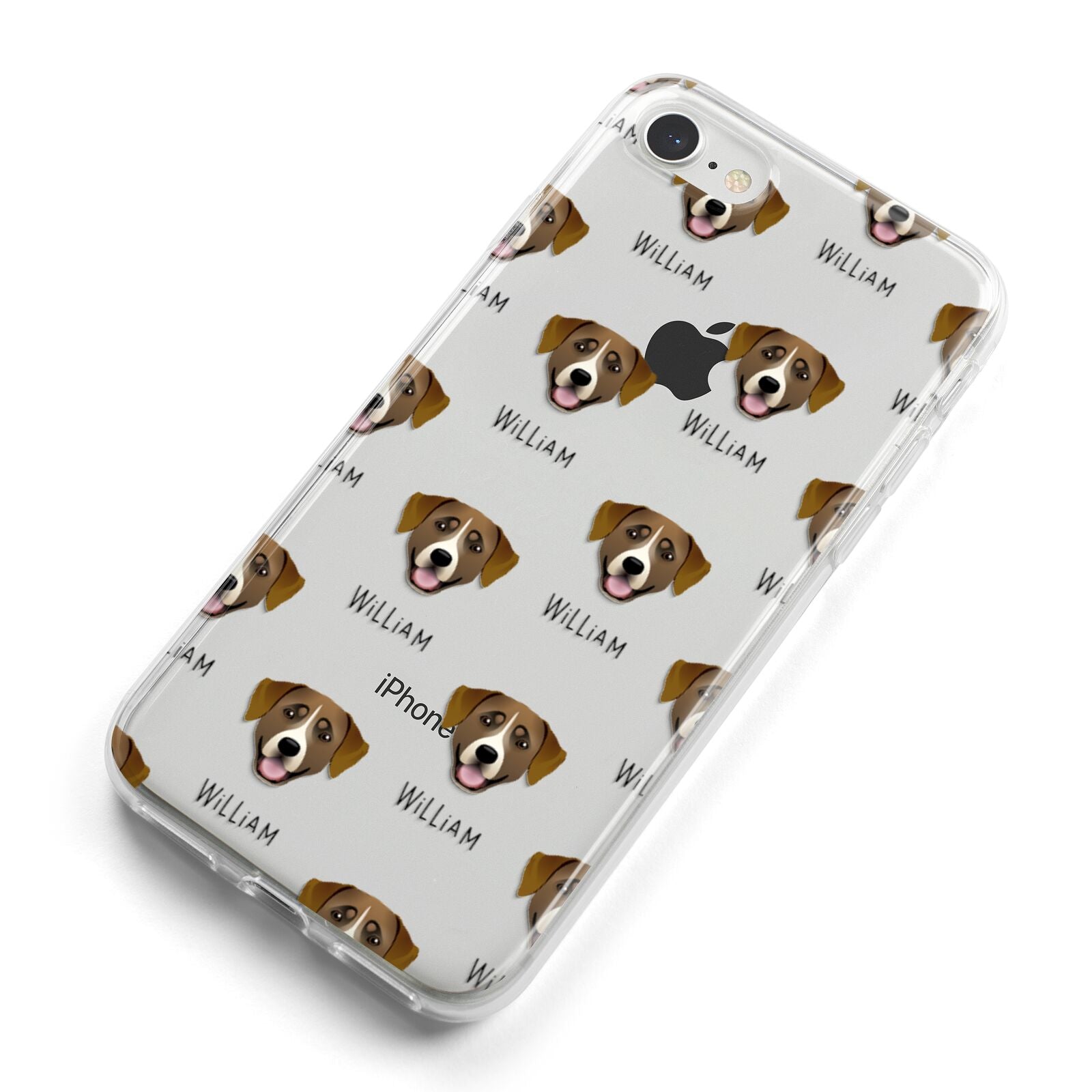 Greater Swiss Mountain Dog Icon with Name iPhone 8 Bumper Case on Silver iPhone Alternative Image