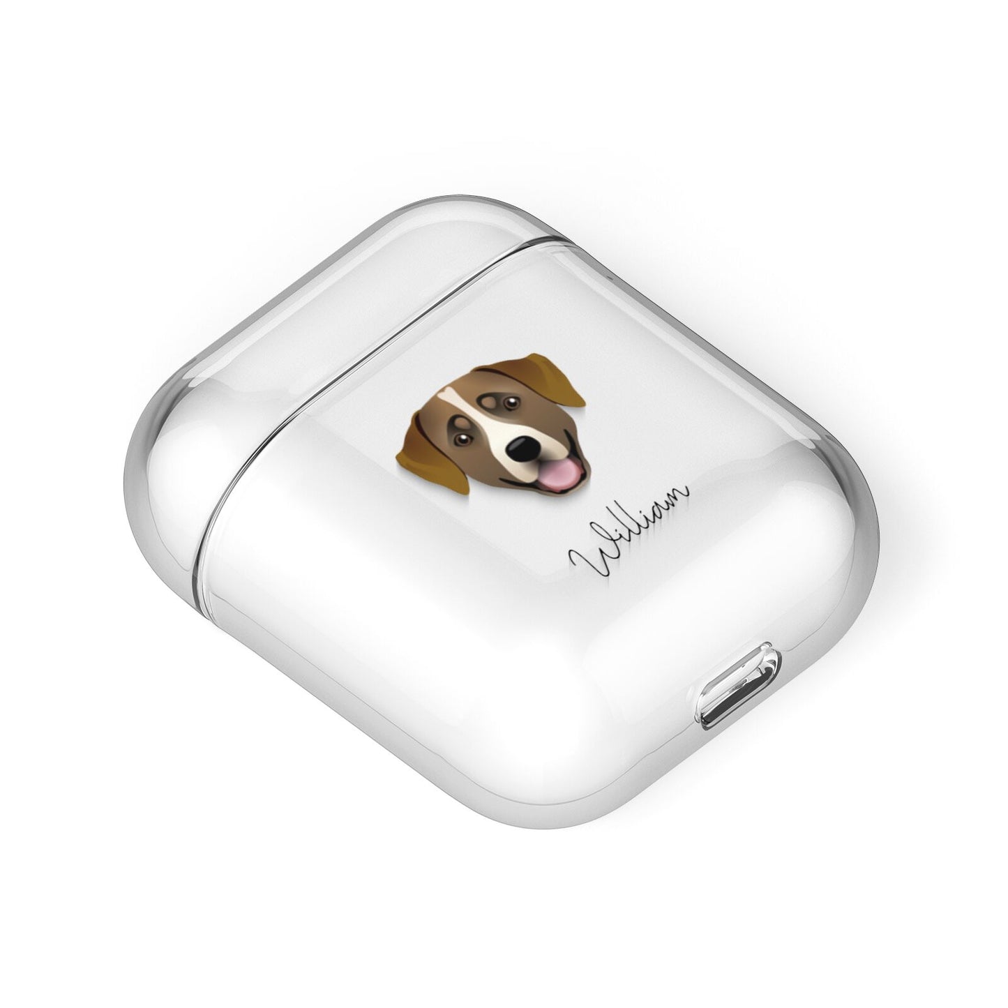 Greater Swiss Mountain Dog Personalised AirPods Case Laid Flat