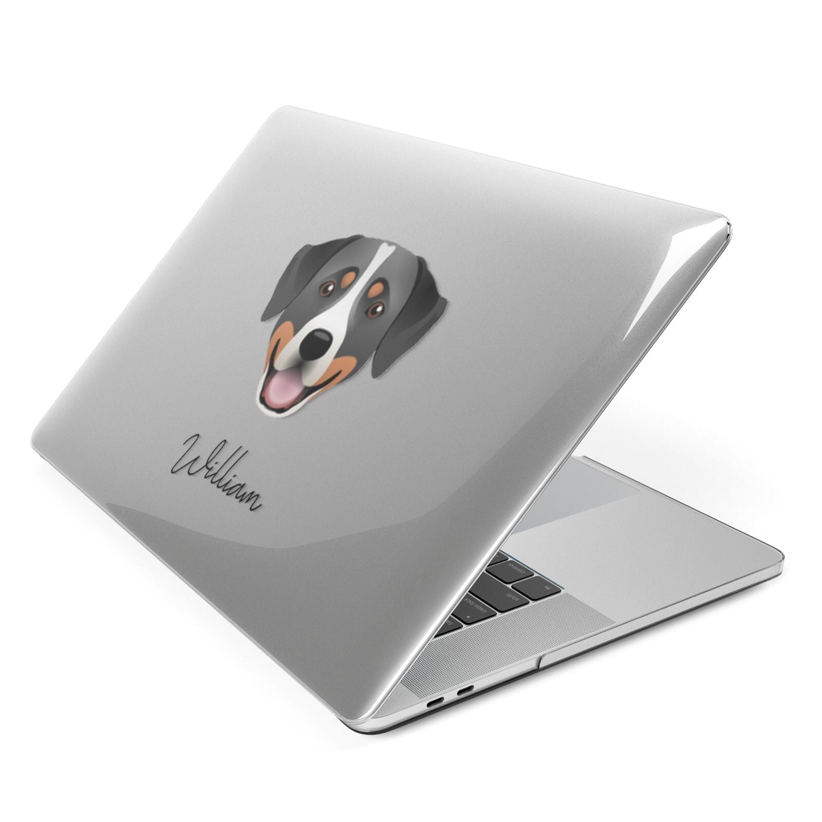 Greater Swiss Mountain Dog Personalised Apple MacBook Case Side View