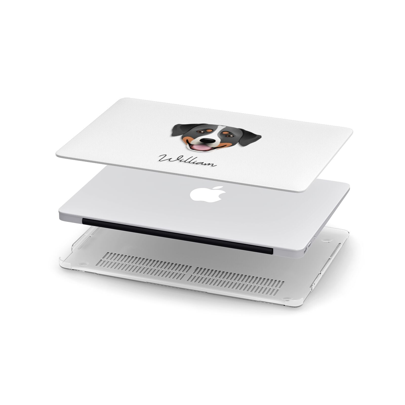 Greater Swiss Mountain Dog Personalised Apple MacBook Case in Detail