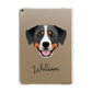 Greater Swiss Mountain Dog Personalised Apple iPad Gold Case