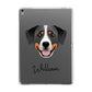 Greater Swiss Mountain Dog Personalised Apple iPad Grey Case