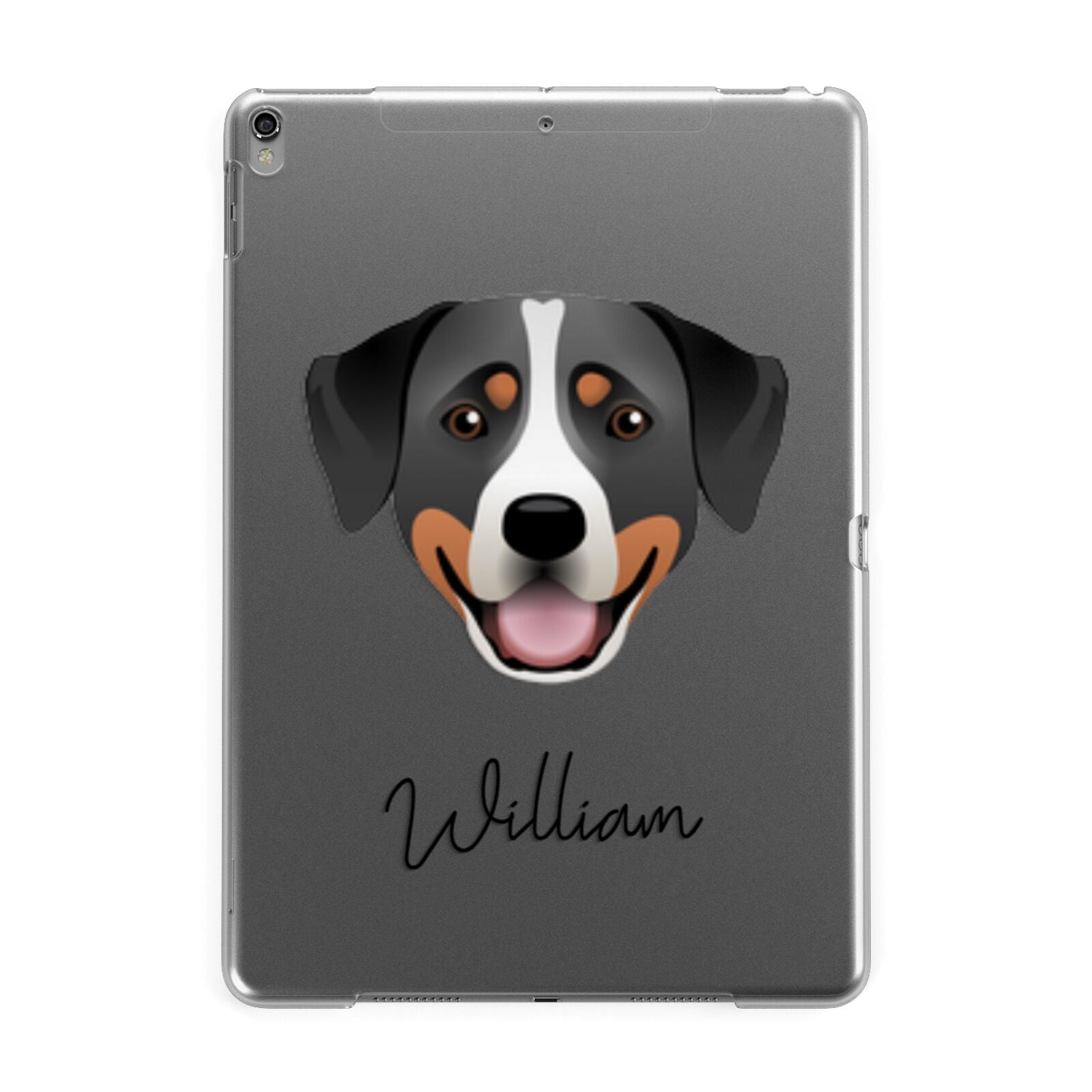 Greater Swiss Mountain Dog Personalised Apple iPad Grey Case