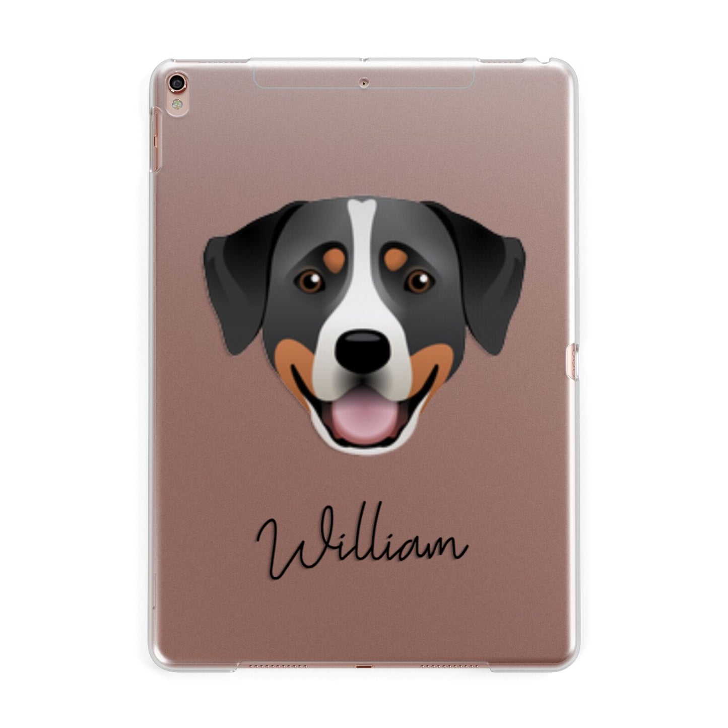 Greater Swiss Mountain Dog Personalised Apple iPad Rose Gold Case