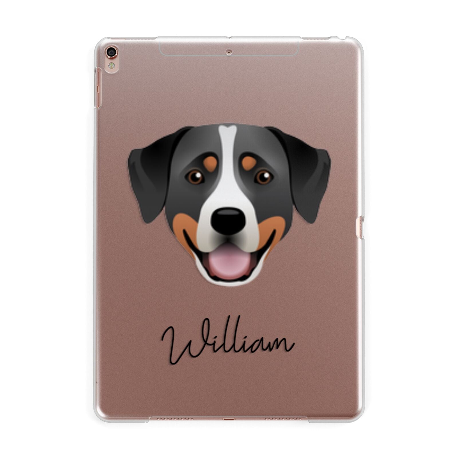 Greater Swiss Mountain Dog Personalised Apple iPad Rose Gold Case
