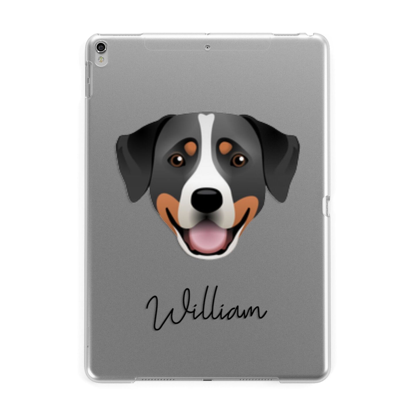 Greater Swiss Mountain Dog Personalised Apple iPad Silver Case