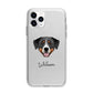 Greater Swiss Mountain Dog Personalised Apple iPhone 11 Pro Max in Silver with Bumper Case
