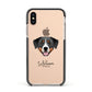 Greater Swiss Mountain Dog Personalised Apple iPhone Xs Impact Case Black Edge on Gold Phone