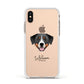 Greater Swiss Mountain Dog Personalised Apple iPhone Xs Impact Case White Edge on Gold Phone