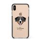 Greater Swiss Mountain Dog Personalised Apple iPhone Xs Max Impact Case Black Edge on Gold Phone