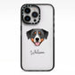 Greater Swiss Mountain Dog Personalised iPhone 13 Pro Black Impact Case on Silver phone