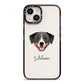 Greater Swiss Mountain Dog Personalised iPhone 14 Black Impact Case on Silver phone