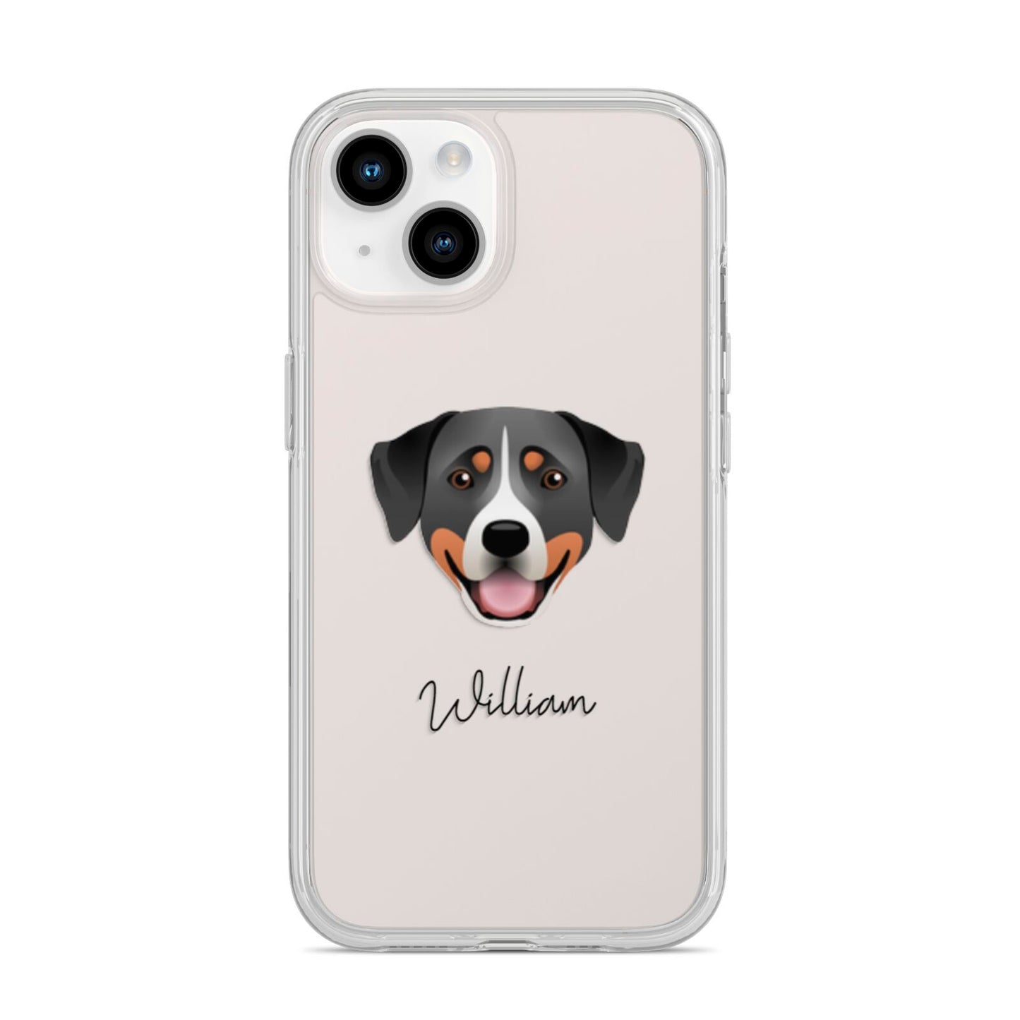 Greater Swiss Mountain Dog Personalised iPhone 14 Clear Tough Case Starlight