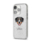 Greater Swiss Mountain Dog Personalised iPhone 14 Pro Glitter Tough Case Silver Angled Image