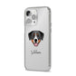Greater Swiss Mountain Dog Personalised iPhone 14 Pro Max Clear Tough Case Silver Angled Image
