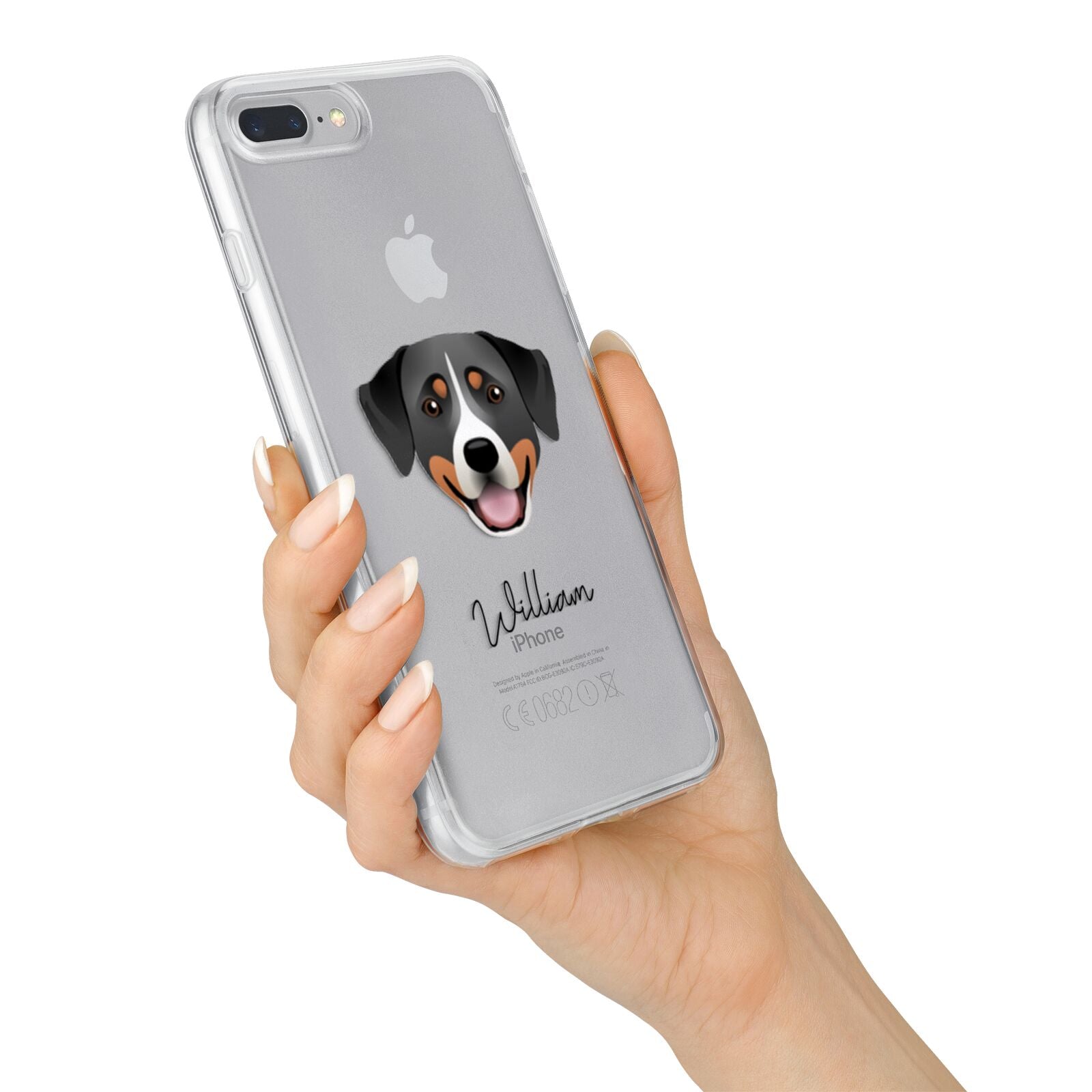 Greater Swiss Mountain Dog Personalised iPhone 7 Plus Bumper Case on Silver iPhone Alternative Image