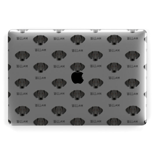 Greek Harehound Icon with Name Apple MacBook Case