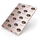 Greek Harehound Icon with Name Apple iPad Case on Rose Gold iPad Side View