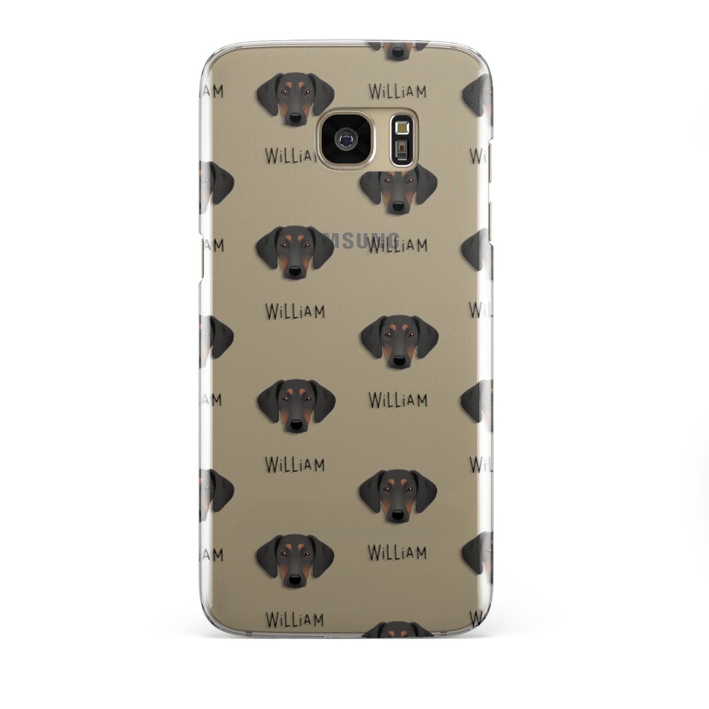 Greek Harehound Icon with Name Samsung Galaxy S7 Edge Case