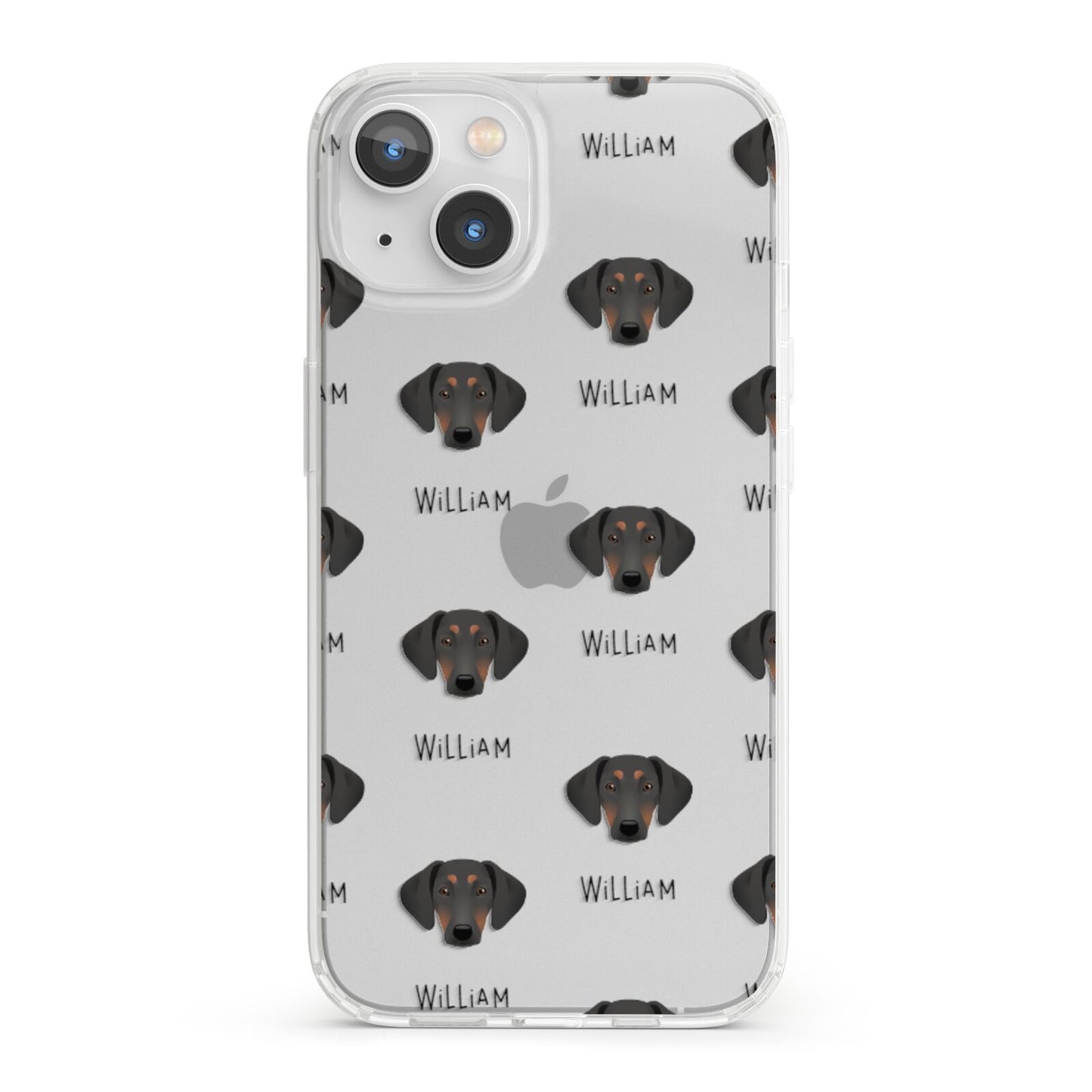 Greek Harehound Icon with Name iPhone 13 Clear Bumper Case