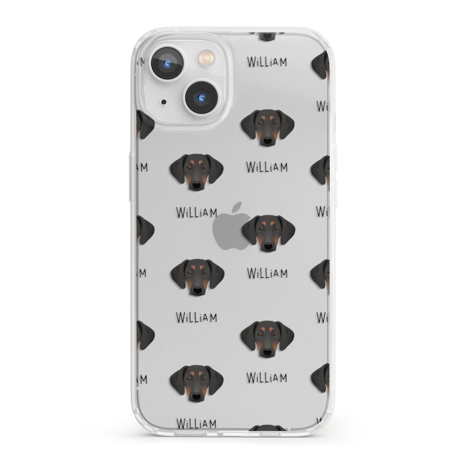 Greek Harehound Icon with Name iPhone 13 Clear Bumper Case