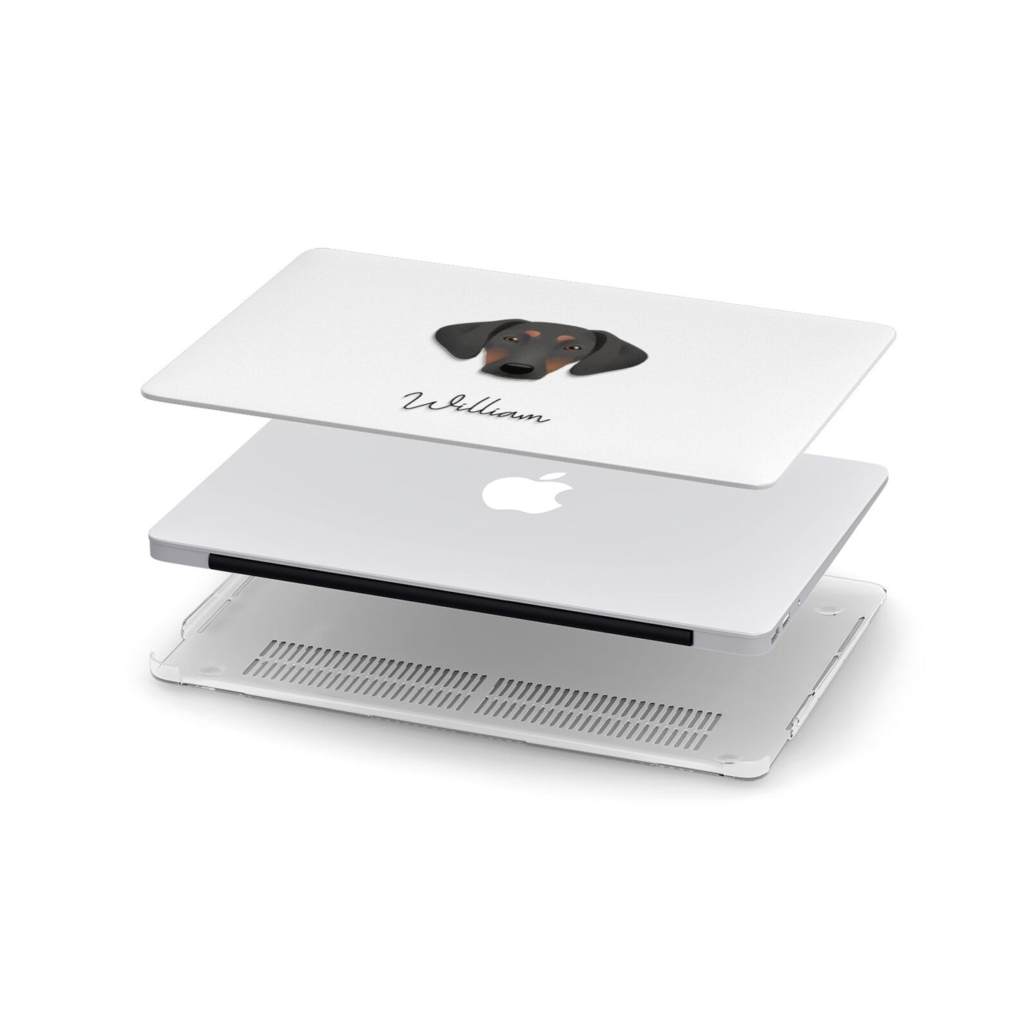 Greek Harehound Personalised Apple MacBook Case in Detail