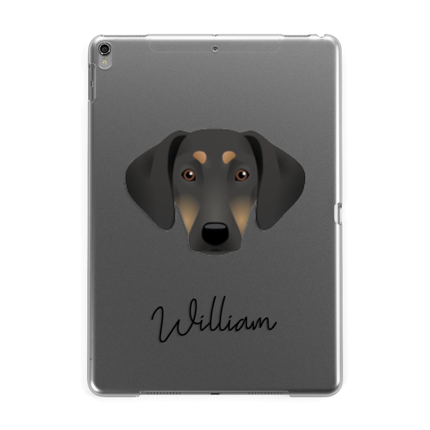 Greek Harehound Personalised Apple iPad Grey Case